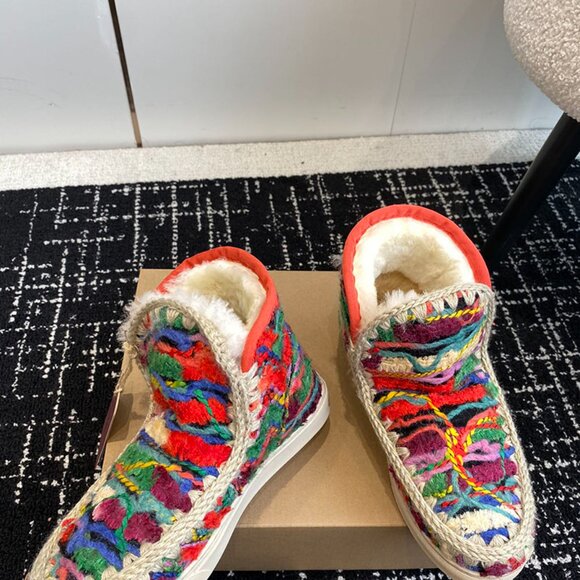 Mou Eskimo Mini Series Ethnic Round-Toe Women's Snow Boots - Picture 6 of 9